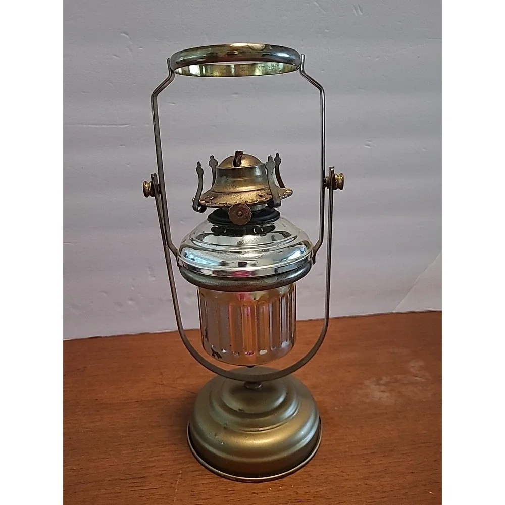 Vintage Brass Nautical Gimbal Swivel Oil Lamp Wall/Table‎ Mount